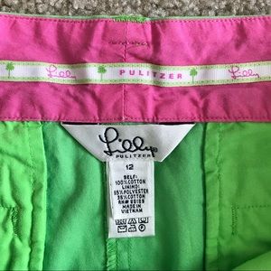 Lilly Pulitzer Shorts - Lilly Pulitzer Palm Green Shorts 5” inseam sz 12 Lilly Pulitzer Shorts - Lilly Pulitzer Palm Green Shorts 5” inseam sz 12